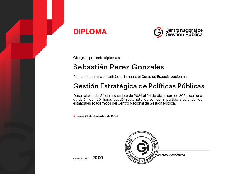 Programa de Especialización en Gestión Pública 2024